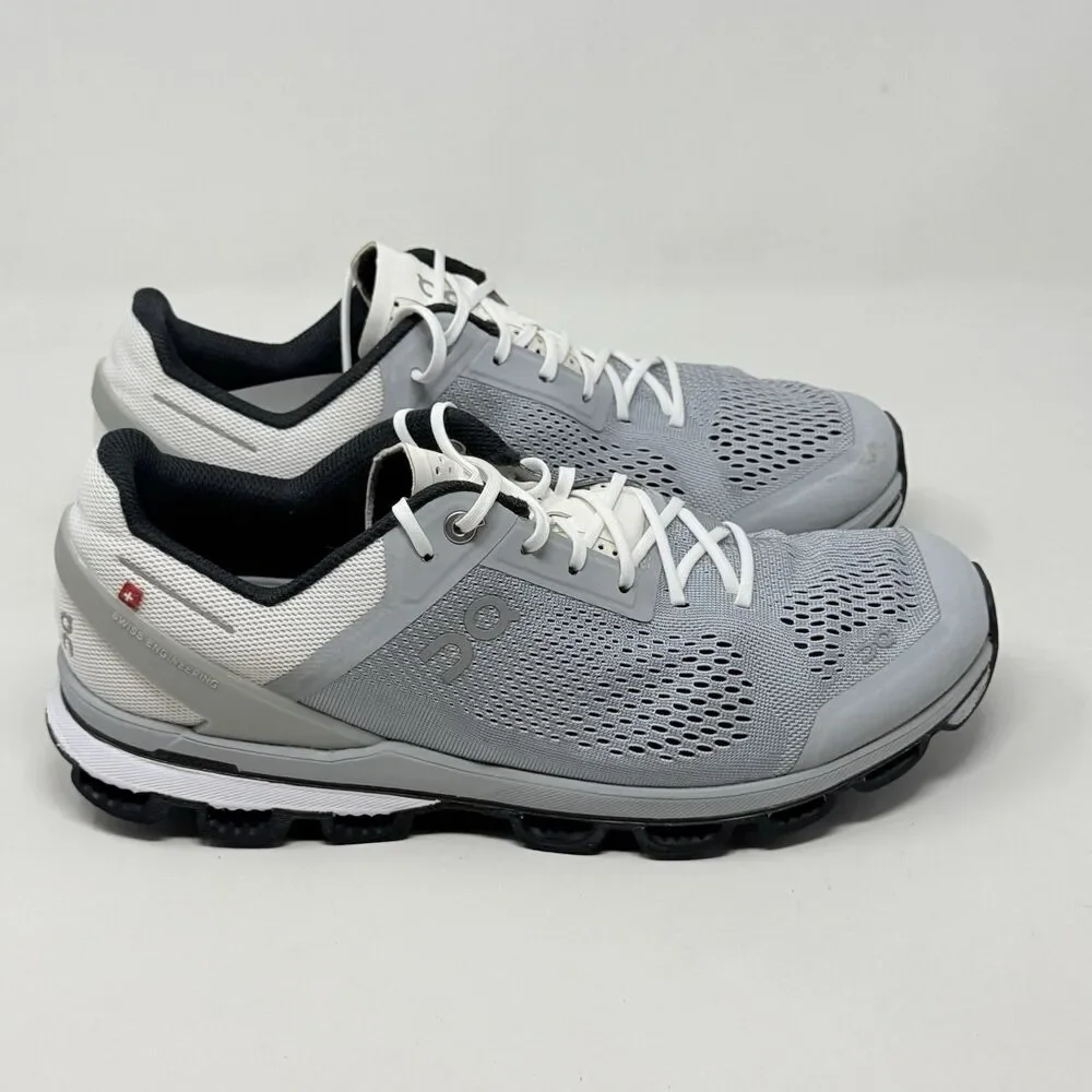 On Cloudsurfer Running Shoes Mens 10.5 Gray White Mesh Lightweight Sneakers - Picture 3 of 16
